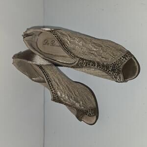 0339 De Blossom Collection Yael‎ Brown Rhine Dress Heel Shoes Size 9